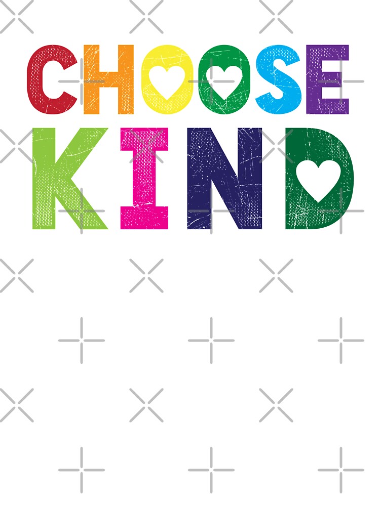 Choose Kind Tshirt - Anti-Bullying - Heart T-Shirt - Rainbow Choose Kind Tshirt - Anti-Bullying - Heart T-Shirt - Rainbow