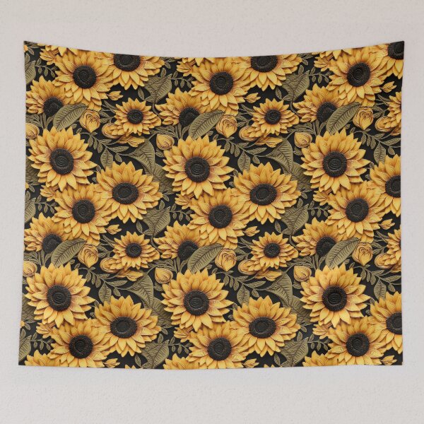 Item preview, Embroidered Sunflowers Pattern #3 designed and sold by NatureSight.