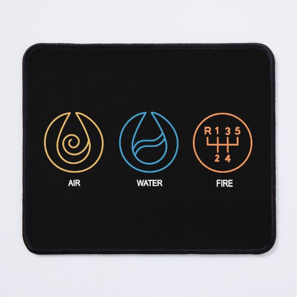 Item preview, Air Water Fire (white) designed and sold by Throttle & Threads.
