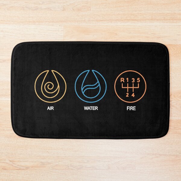 Item preview, Air Water Fire (white) designed and sold by Throttle & Threads.
