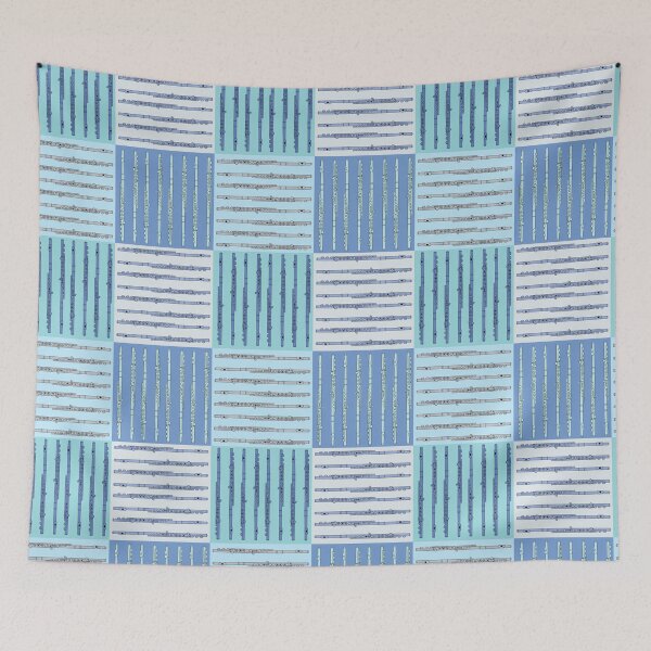 Item preview, Flute Crosshatch Blue Pattern designed and sold by BartholGraphics.