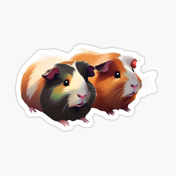 Item preview, Two cute guinea pigs designed and sold by zanifun.