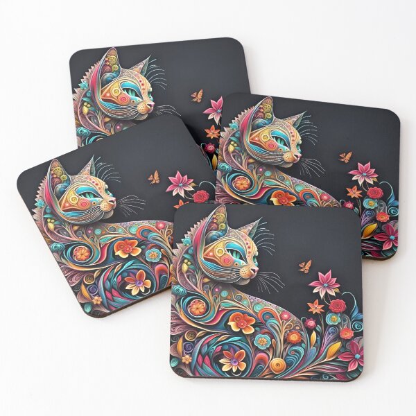 Item preview, Stylised Floral Cat  designed and sold by KirstenStar.