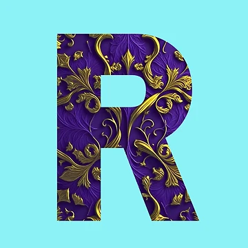Artwork thumbnail, My Name Starts With R - Design 2 #R #alphabet #pattern by Propc