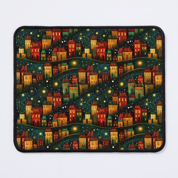 Item preview, Red and Gold Christmas Village II designed and sold by the-lamplighter.