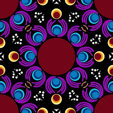 Artwork thumbnail, Eye of the Storm Dot Mandala Tile Pattern by Triplicate Limited