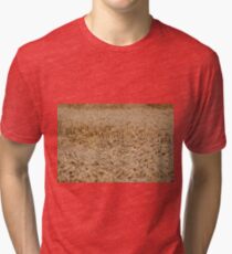 golden wheat field nature background Tri-blend T-Shirt