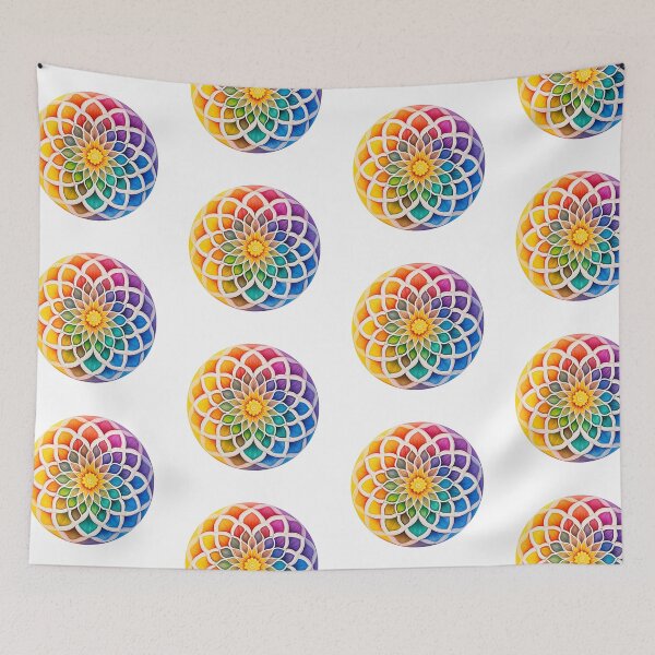 Item preview, Mandala Round Symbol , a sticker for meditation on any surface  designed and sold by MartynGrey.