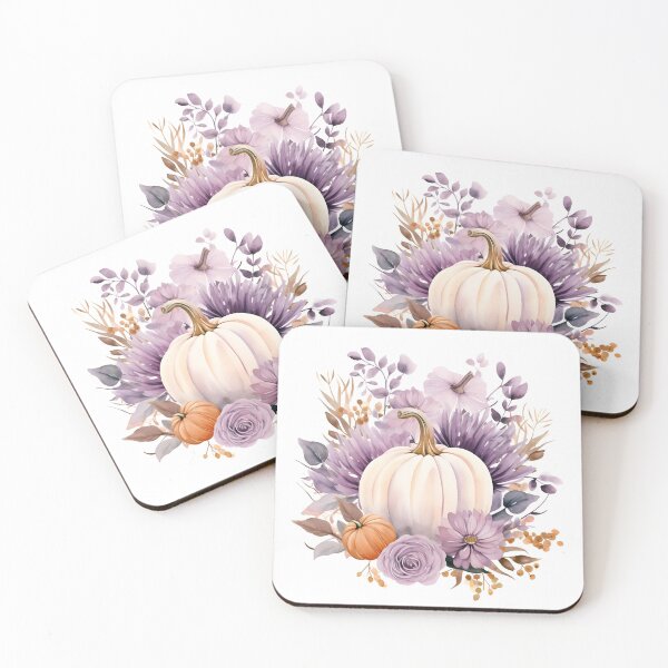 Item preview, Purple pastel watercolor Halloween pumpkin poster designed and sold by dcrc.