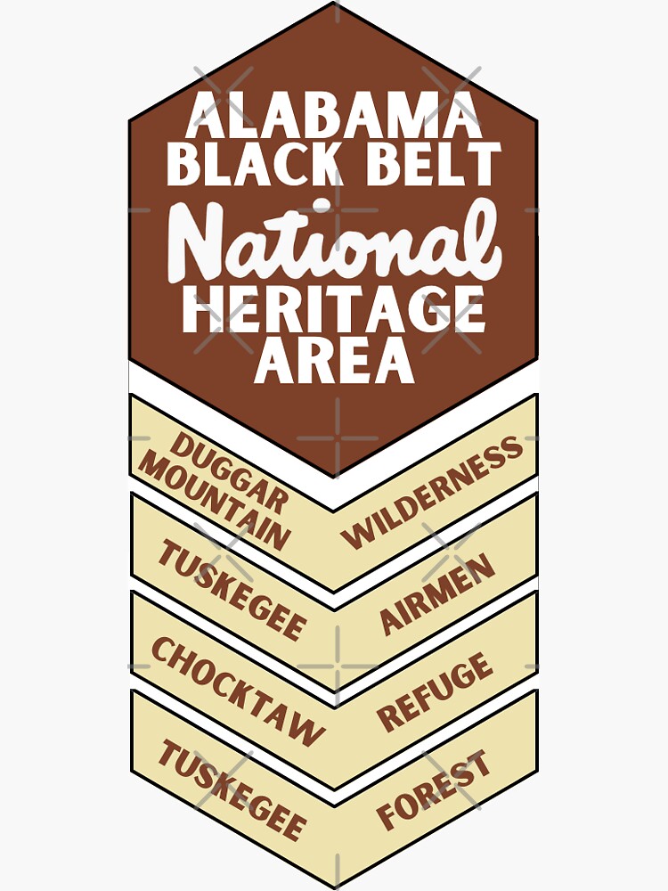ALABAMA BLACK BELT National Heritage Area sites collection Sticker
