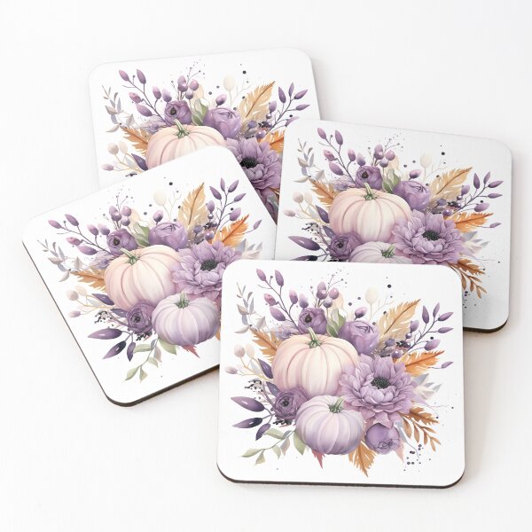 Item preview, purple pastel watercolor halloween pumpkin poster designed and sold by dcrc.