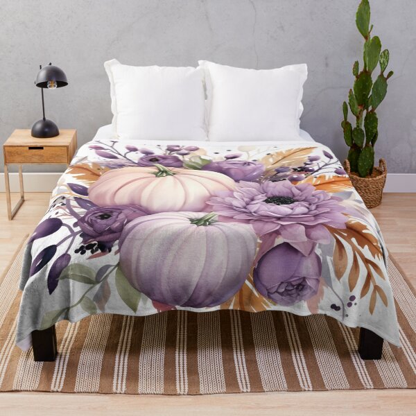 Item preview, purple pastel watercolor halloween pumpkin poster designed and sold by dcrc.