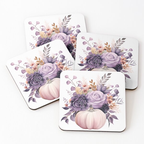 Item preview, purple pastel watercolor halloween pumpkin poster designed and sold by dcrc.