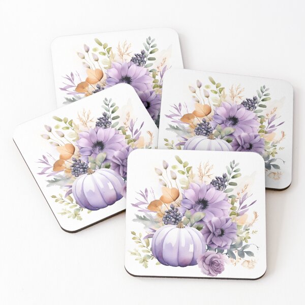 Item preview, purple pastel watercolor halloween pumpkin poster designed and sold by dcrc.