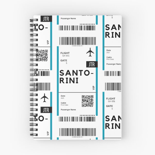 Item preview, Santorini - Greece Airplane Boarding Pass designed and sold by RoamInk.