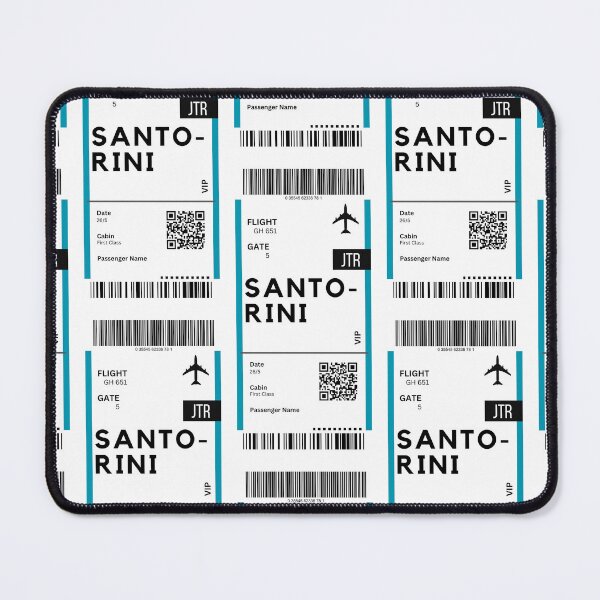 Item preview, Santorini - Greece Airplane Boarding Pass designed and sold by RoamInk.