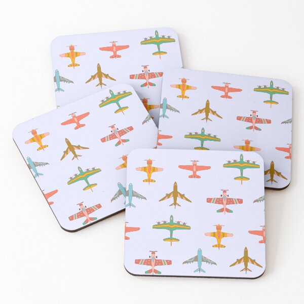 Item preview, Vintage Airplanes in 70s Colors - On Lilac  designed and sold by TigaTiga.