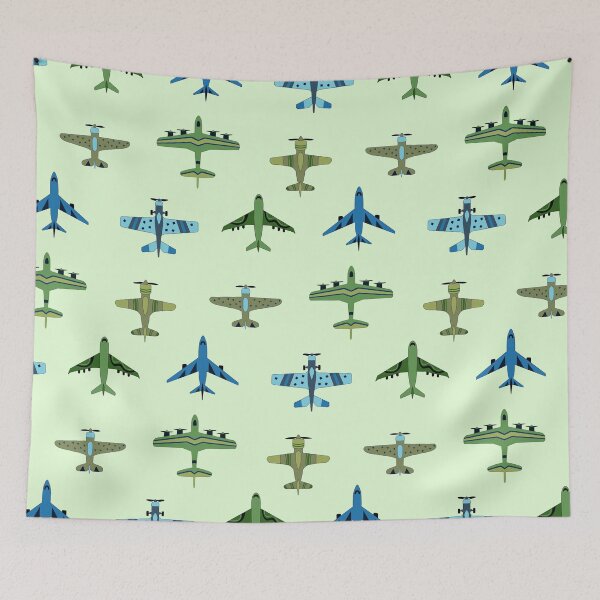 Item preview, Green and Blue Vintage Airplanes - on Mint designed and sold by TigaTiga.