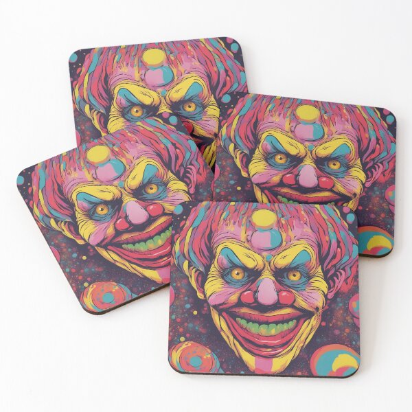 Item preview, Sinister Clown in Psychedelic Realm: Eerie Art for the Daring designed and sold by The-Library.