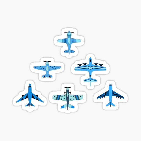 Item preview, Cute Blue Toy Airplanes designed and sold by TigaTiga.