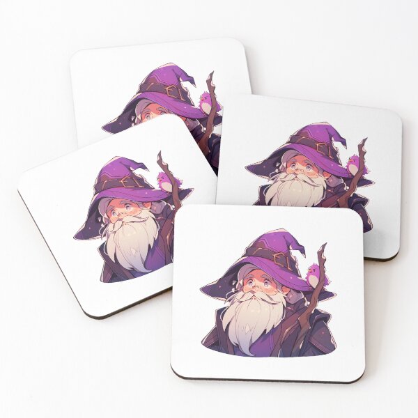 Item preview, Cute Kawaii Purple Wizard Surprised designed and sold by CozyKawaiiArt.