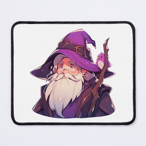 Item preview, Cute Kawaii Purple Wizard Surprised designed and sold by CozyKawaiiArt.