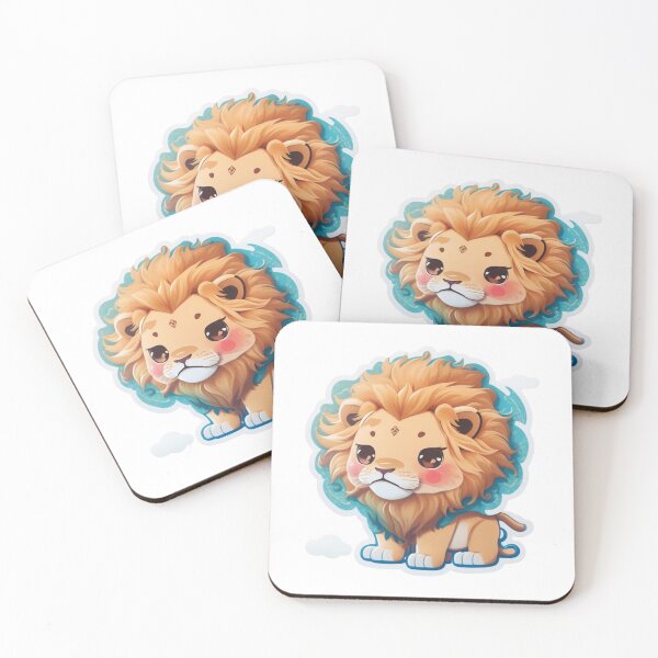 Item preview, Clipart of cute colorful kawaii lion.  designed and sold by Vegasstickers.