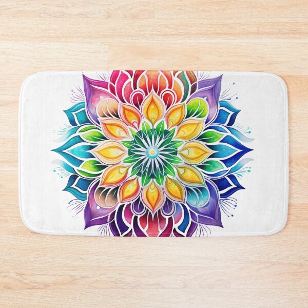 Item preview, Mandala Rainbow Flower , a sticker for meditation on any surface  designed and sold by MartynGrey.