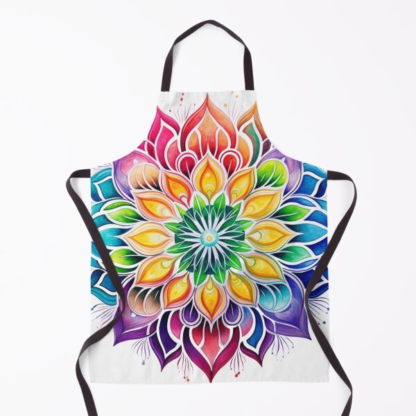 Item preview, Mandala Rainbow Flower , a sticker for meditation on any surface  designed and sold by MartynGrey.