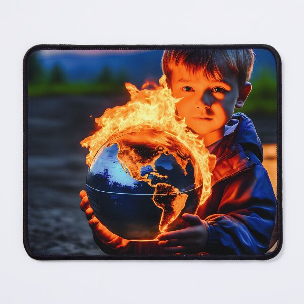 Item preview, Child with burning globe in hand designed and sold by Wonder-Place.