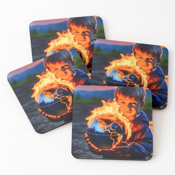 Item preview, Child with burning globe in hand designed and sold by Wonder-Place.