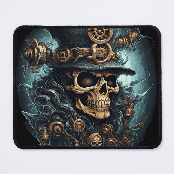 Item preview, Steampunk zombie skull designed and sold by drizzd.