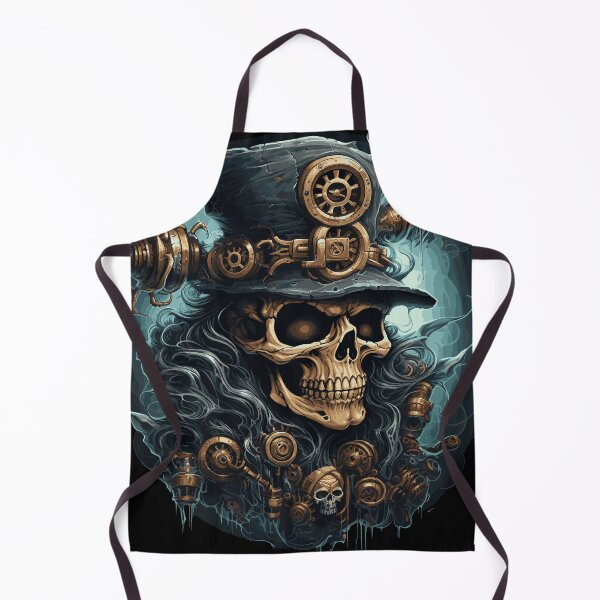 Item preview, Steampunk zombie skull designed and sold by drizzd.