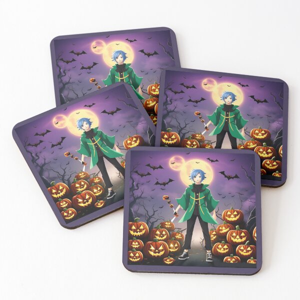 Artikelvorschau, Halloween-Pokemon-Junge zwischen beleuchteten Kürbissen entworfen und verkauft von JaroDesign2023.