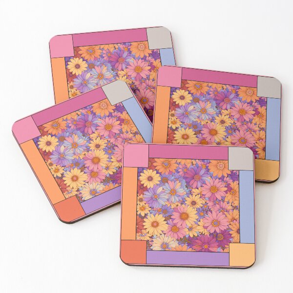 Item preview, Maximalist Flowers Pastel Floral Art Color Blocks Style 2 of 2 - Colors 1 of 6 designed and sold by Beachy.