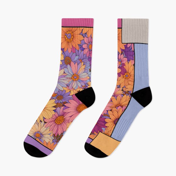 Item preview, Maximalist Flowers Pastel Floral Art Color Blocks Style 2 of 2 - Colors 1 of 6 designed and sold by Beachy.
