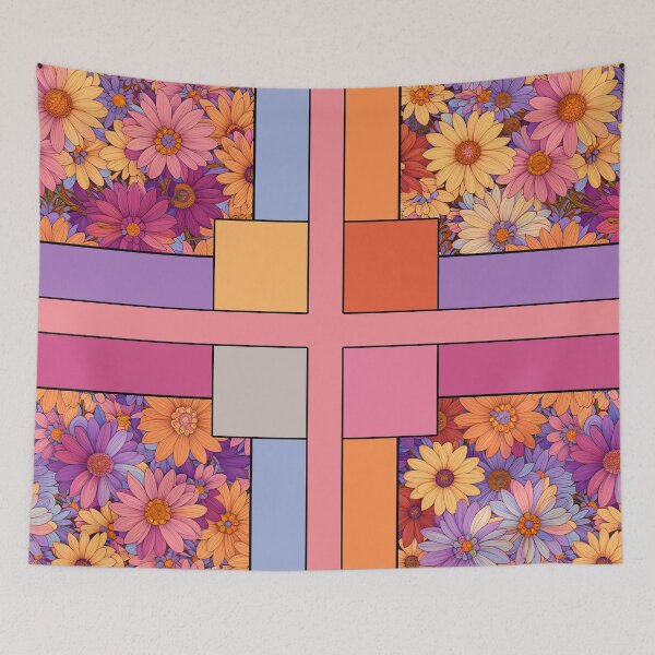 Item preview, Maximalist Flowers Pastel Floral Art Color Blocks Style 2 of 2 - Colors 1 of 6 designed and sold by Beachy.