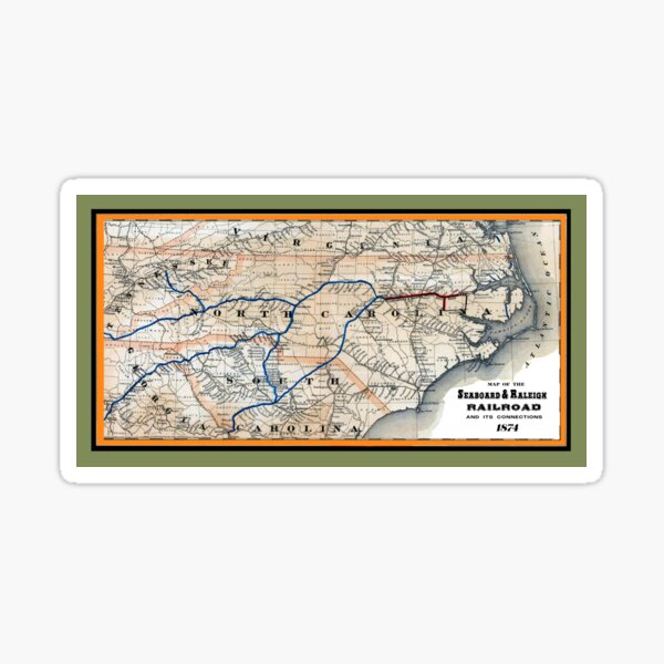 Item preview, Seaboard and Raleigh Railroad 1874 designed and sold by Chuck Mountain.