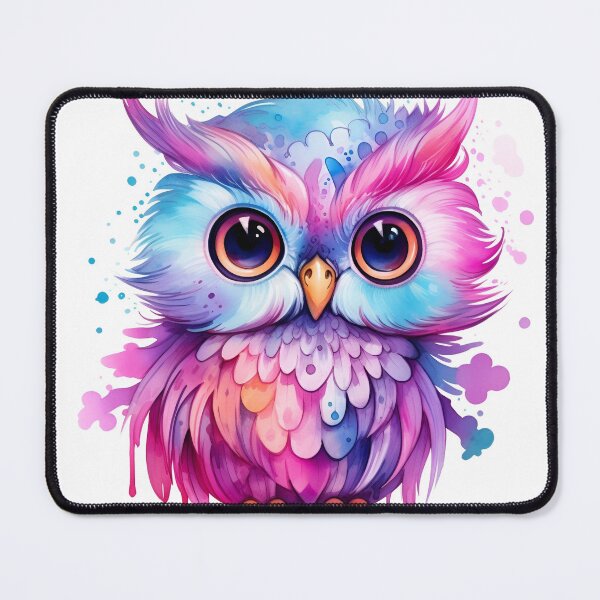 Item preview, adorable, cute watercolor owl print designed and sold by dcrc.