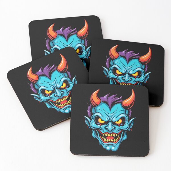 Item preview, Demon Face 4 designed and sold by StickyFizzStore.