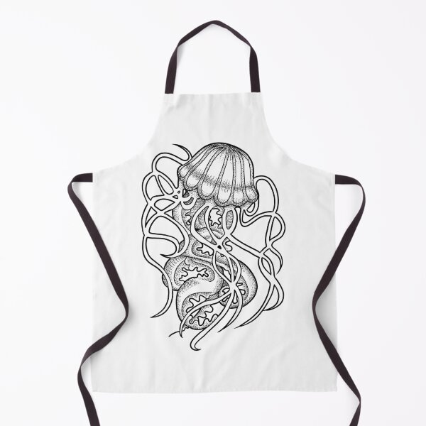Item preview, Sea Nettle Jellyfish Linework And Dotwork Tattoo designed and sold by Xyluxus.