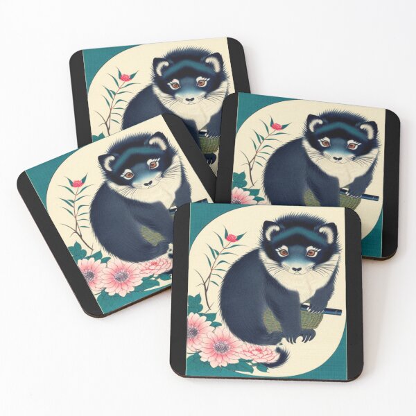 Item preview, Binturong with flower designed and sold by EuropeanPrints.