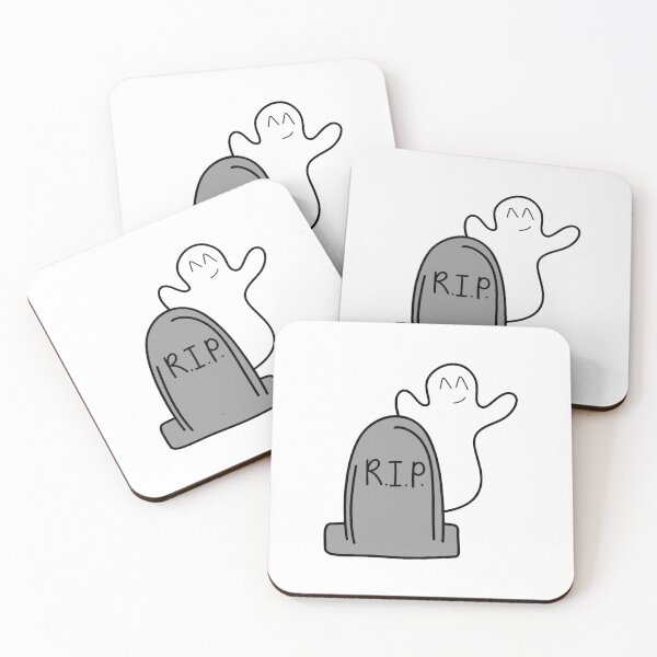 Item preview, RIP Gravestone and Smiling Ghost Cartoon Doodle, made by EndlessEmporium designed and sold by EndlessEmporium.