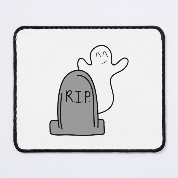 Item preview, RIP Gravestone and Smiling Ghost Cartoon Doodle, made by EndlessEmporium designed and sold by EndlessEmporium.