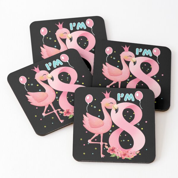 Item preview, Flamingo 8th Birthday girl pink flamingo girls 8 year old designed and sold by Sasikharn.