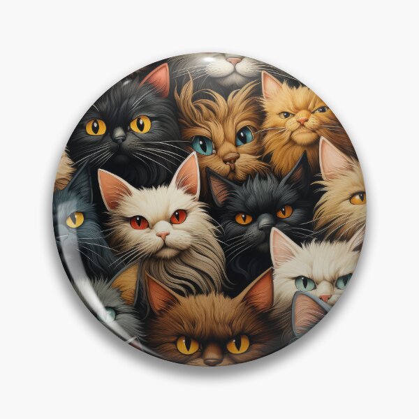 Future-Gazing Cats — Large pin