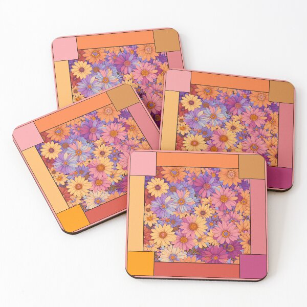 Item preview, Maximalist Flowers Pastel Floral Art Color Blocks Style 2 of 2 - Colors 2 of 6 designed and sold by Beachy.