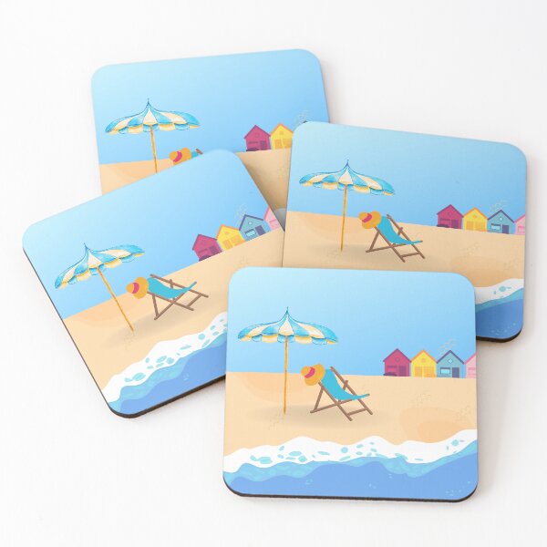Item preview, Beach Umbrella & Chair Print designed and sold by PrintFanDesign.
