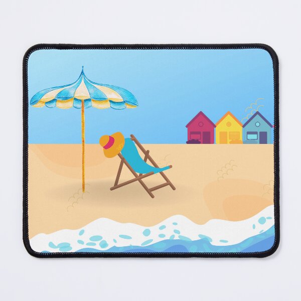 Item preview, Beach Umbrella & Chair Print designed and sold by PrintFanDesign.