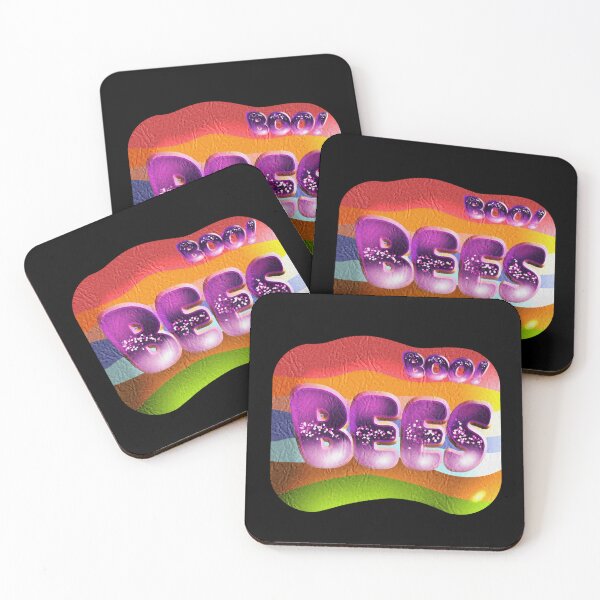 Item preview, BOO BEES letters on rainbow background designed and sold by Chattakan.